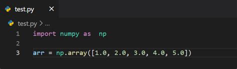 Try deactivate your environment pip install <b>numpy</b> in your global environment. . Import numpy could not be resolved vscode